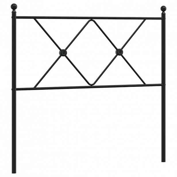vidaXL Kovové náhradní čelo postele černé 90 cm