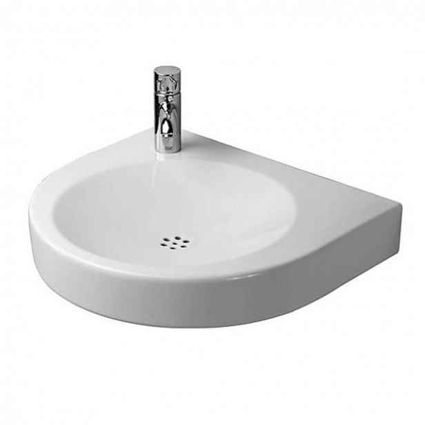 Duravit Architec - Umyvadlo bezbariérové, 58x52 cm, bez přepadu, otvor pro baterii vlevo, bílá 0443580009