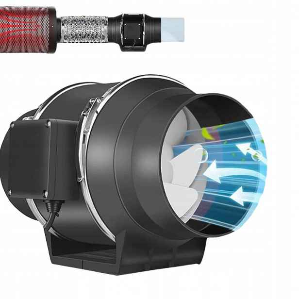 Kanálový Tichý Odsávací Ventilátor Ø100 MM