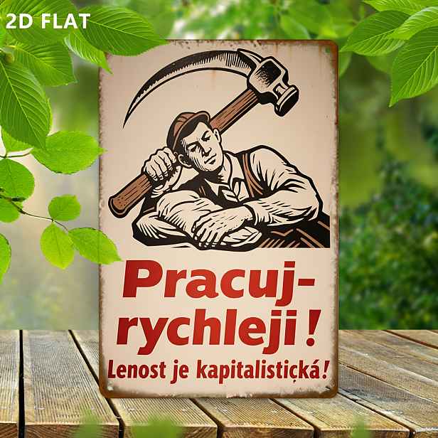 TEMU 2D plochá - 1 ks retro plechové cedulky s českou tématikou o rozměrech 7,87 x 11,81 palců, vyrobená z hliníku. Tato nástěnná dekorace ve vintage
