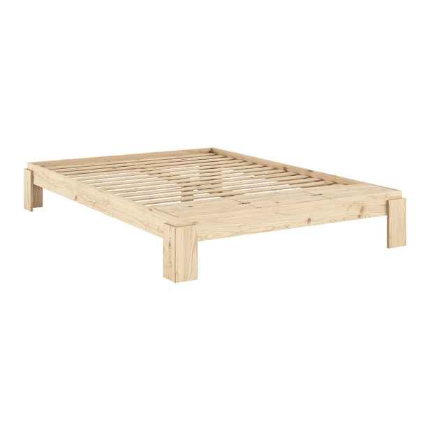 Dvoulůžková postel z borovicového dřeva s roštem v přírodní barvě 160x200 cm Layers – Karup Design