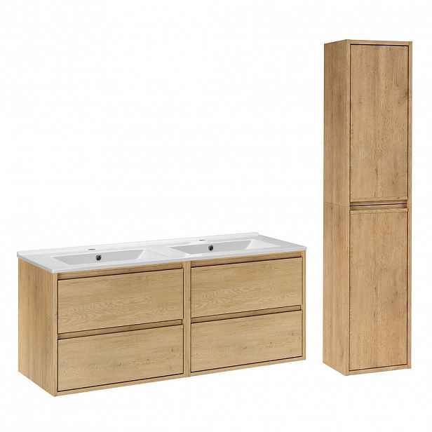 Petits-meubles KOUPELNOVÝ NÁBYTEK 121cm Edmé 2er-Set Dřevo
