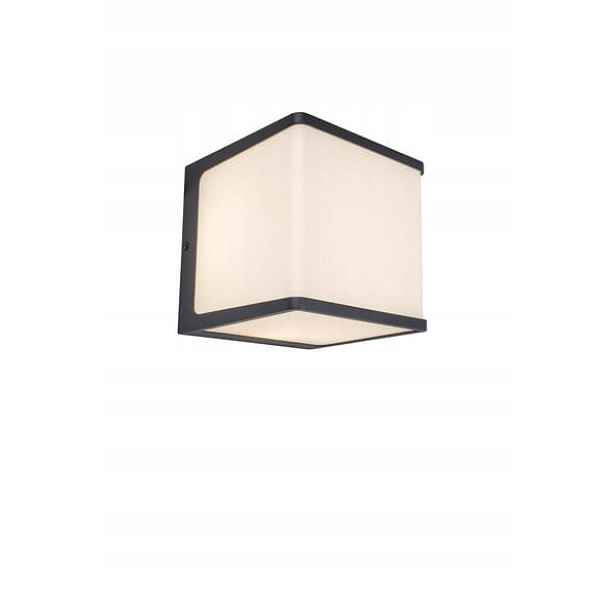 Venkovní Led nástěnná lampa Lutec , antracit kostka