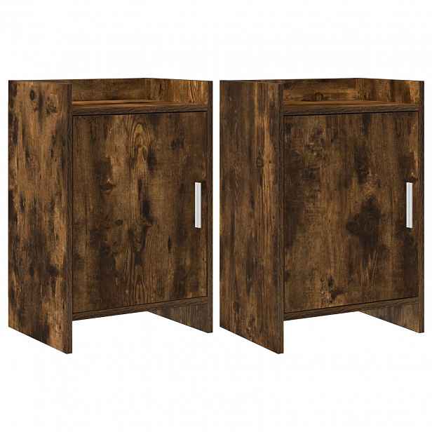 vidaXL Noční stolky 2 ks Kouřový dub 40 x 30 x 60 cm Kompozitní dřevo
