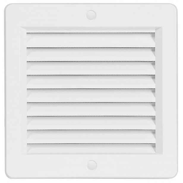 Mřížka větrací se sítí HACO VM 150×150 mm bílá