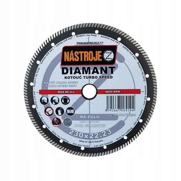 Nástroje Cz diamantový kotouč Turbo Speed 230*2*22,2mm, staveb. materiály,
