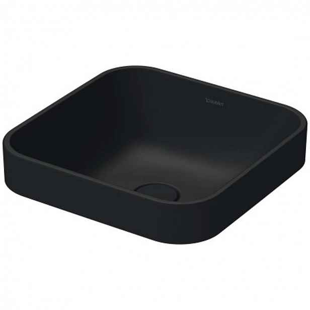 Duravit Happy D.2 Plus - Umyvadlová mísa zápustná, 40x40 cm, bez přepadu, antracit mat 2359401300