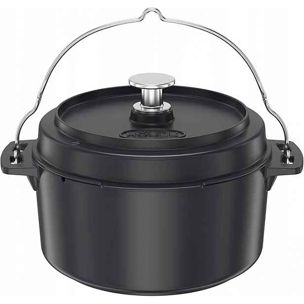 Exkluzivní Litinový Hrnec 55 L Rösle Vario 36X30X22,5 CM Černý 167192