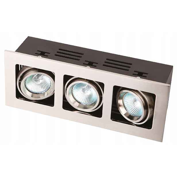 Stříbrná podomítková lampa 3xGU5.3 50W Maxlight s nastavitelným úhlem svícení