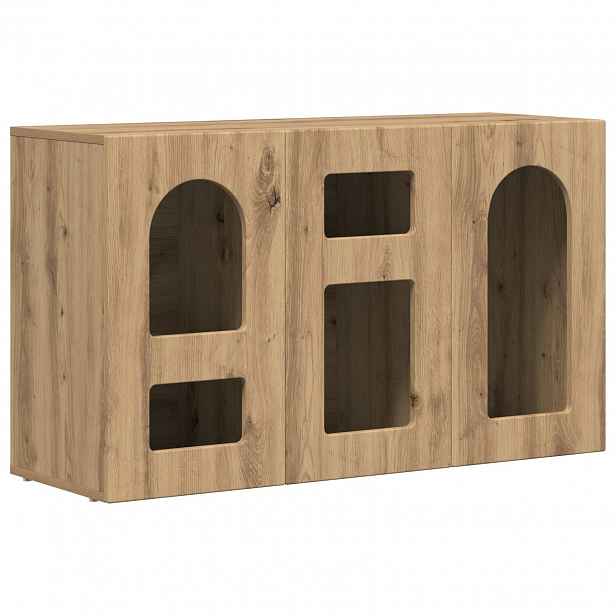vidaXL Servírovací skříň ELST Artisanový dub 100 x 35 x 59 cm