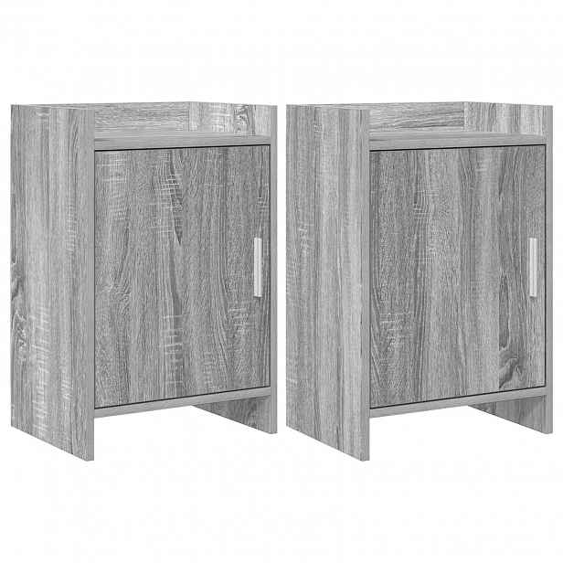 vidaXL Noční stolky 2 ks Šedý Sonoma 40 x 30 x 60 cm Kompozitní dřevo