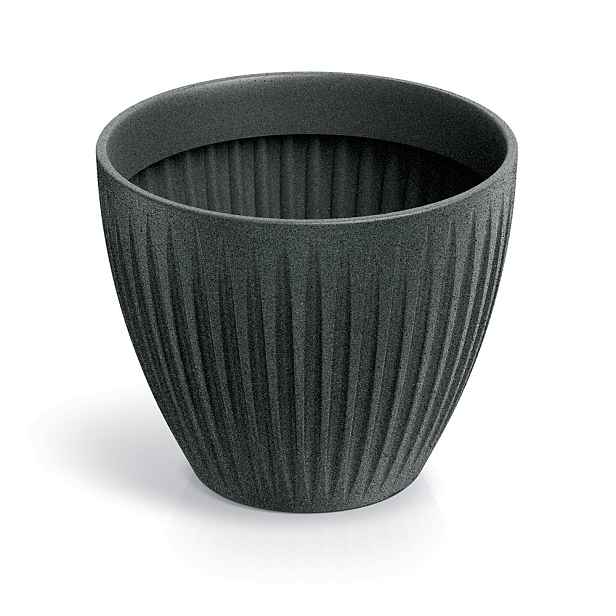 Prosperplast Květináč LATIE RAND granitově černý, varianta 40 cm