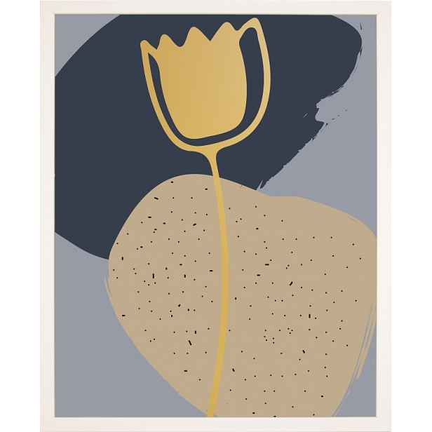 Rámovaný obraz Abstraktní květina II, 24x30 cm