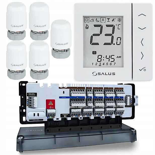 Sada Podlahového Vytápění Salus Lišta Regulátor VS30W Pohon T30NC