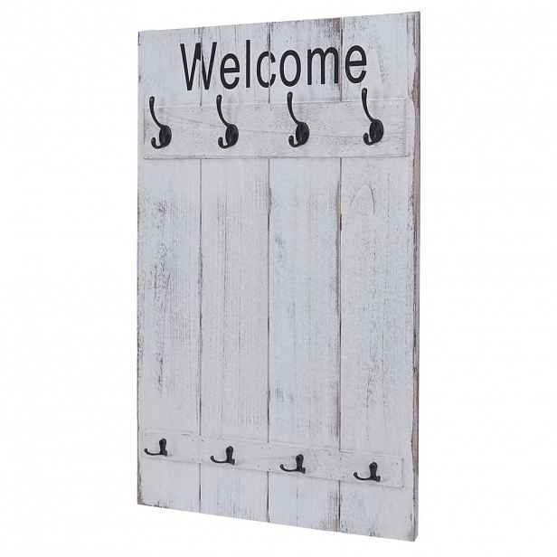 MCW NÁSTĚNNÁ SKŘÍŇ WELCOME SHABBY Krémově bílá