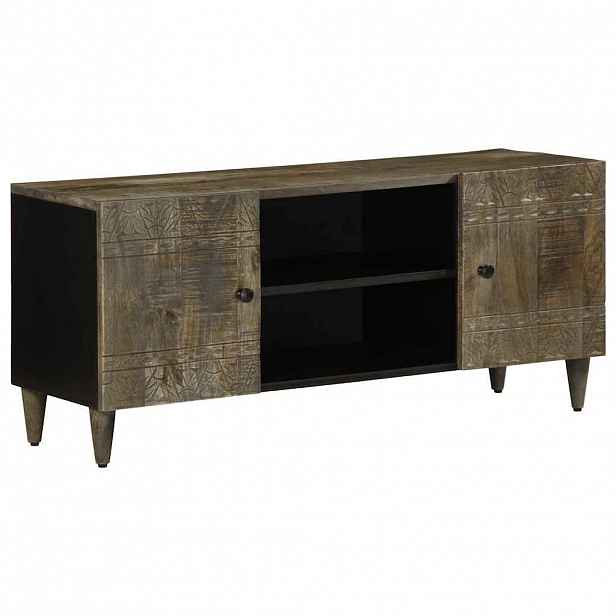 vidaXL TV skříňka světle šedá 105x33,5x46cm masivní mangovníkové dřevo