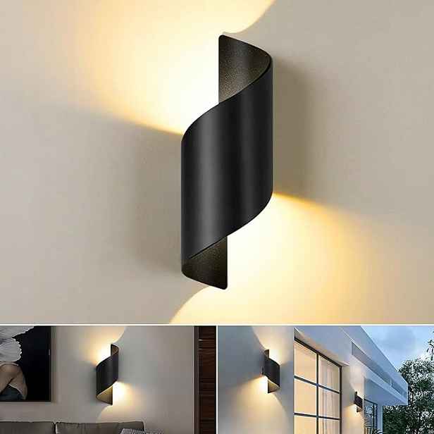 10W Led Nástěnné Svítidlo Moderní Nástěnná Lampa Spiner Led Černá