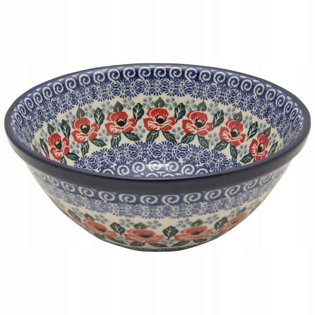 Miska na polévku do musli 20 cm Umělecká keramika Bolesławiec dek 1490