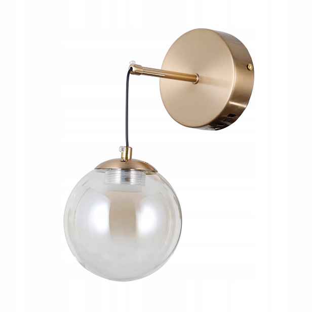 Nástěnné svítidlo zlatá jantarová Led koule 5W Velada Italux