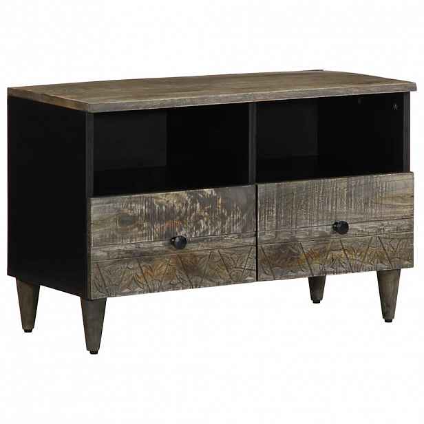 vidaXL TV skříňka světle šedá 70x33,5x46 cm masivní mangovníkové dřevo