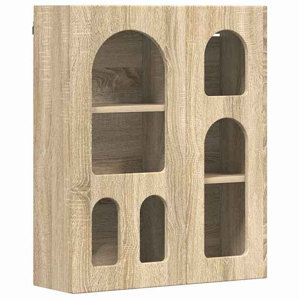 vidaXL Závěsná skříňka s policí ELST Dub sonoma 59 x 20 x 71,5 cm
