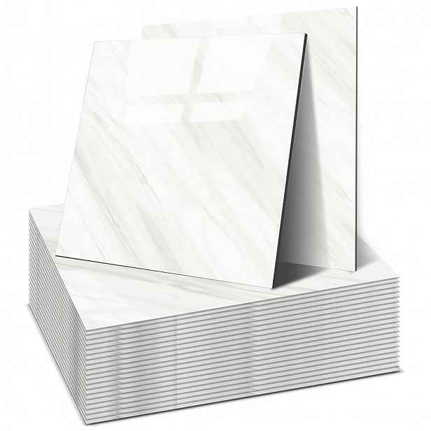 Samolepící Nástěnné Panely Tapeta Dlaždice Mramor Bílé Pvc 30x30CM 40KS