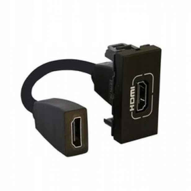 Mosaic Hdmi zásuvka předem nastavená 1 modul matná Černá Legrand 079478L