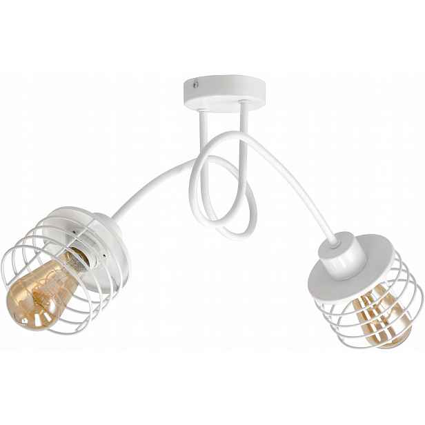 Lustr stropní svítidlo Led Pružina Bílá E27