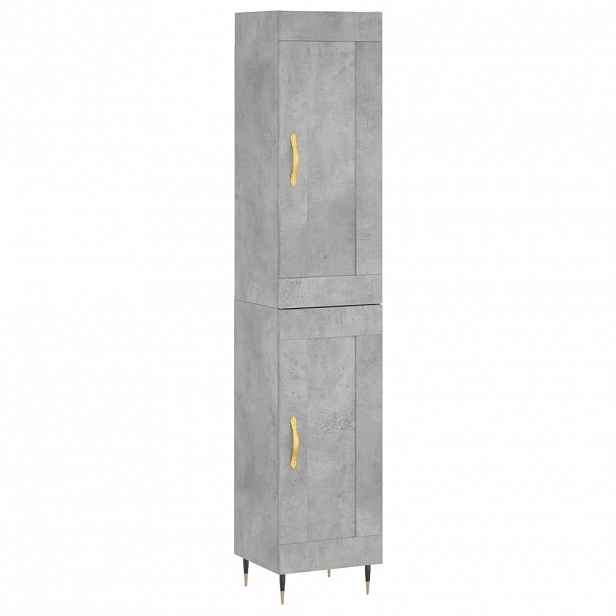 vidaXL Skříň highboard betonově šedá 34,5x34x180 cm kompozitní dřevo