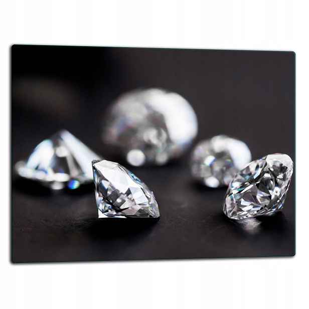 7v1 Skleněná Deska Na Krájení 52x40 Diamanty