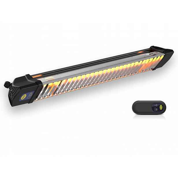 Infračervený tepelný zářič Iris 1800W IP55 s dálkovým ovládáním Mo-el