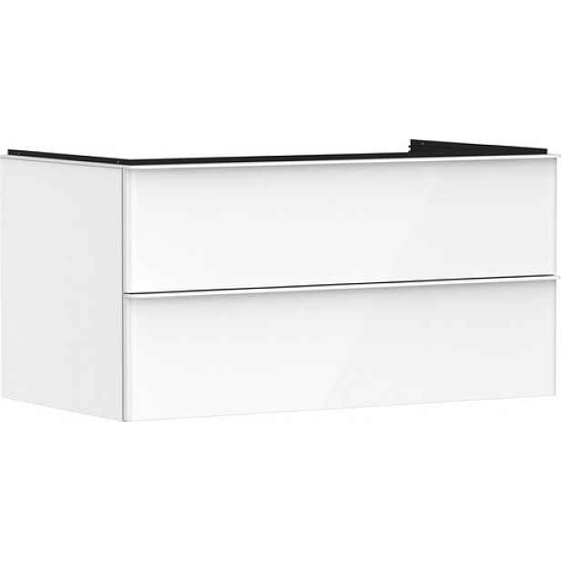 Skříňka pod umyvadlo pod desku Hansgrohe Xelu Q 98x49,5x55 cm bílá lesklá 54078700