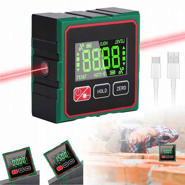 Digitální Úhloměr Vodováha S Magnetem LCD 0.05° Inklinometr