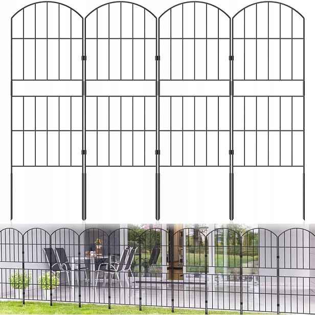 Kovový Zahradní Oplocení Pro Zvířata 310 CM 10 Panelů