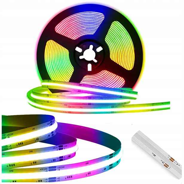 Led pásek Jednotný Cob 24V 20W/m 2175lm Barevný RGBBílý Teplý 5m