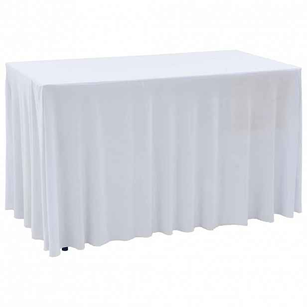 vidaXL Rautové sukně s řasením 2 ks bílé 183 x 76 x 74 cm