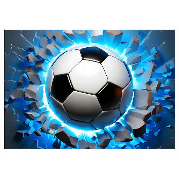 Fototapeta Fotbal 3D pro chlapce Mládežnická zeď Tapeta 368x254