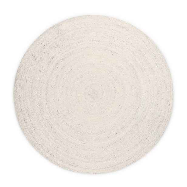 Krémový oboustranný/ručně tkaný jutový kulatý koberec ø 200 cm Braided – Hanse Home