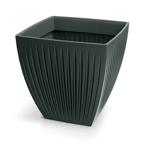 Prosperplast Květináč LATIE SQUAR I antracitový, varianta 40 cm