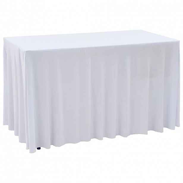 vidaXL Rautové sukně s řasením 2 ks bílé 243 x 76 x 74 cm