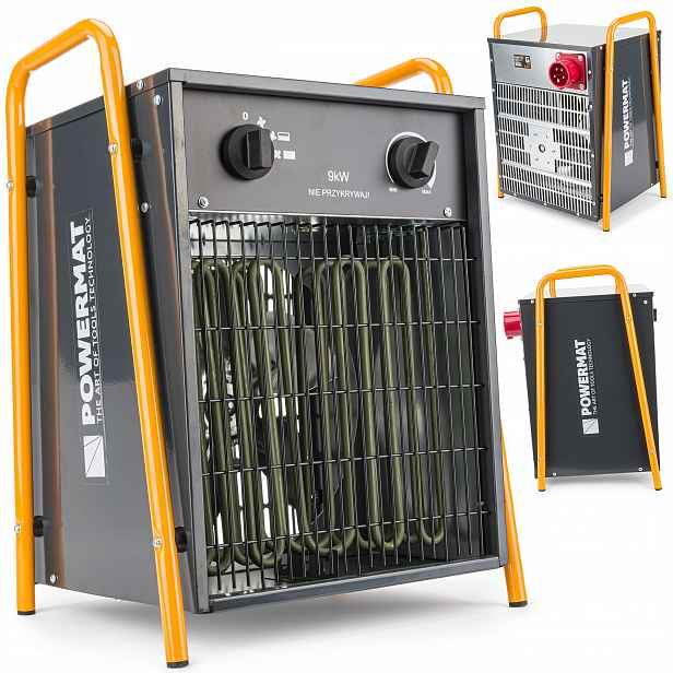Elektrický Ohřívač 9KW 400V S Termostatem, Ventilátor, Radiátor