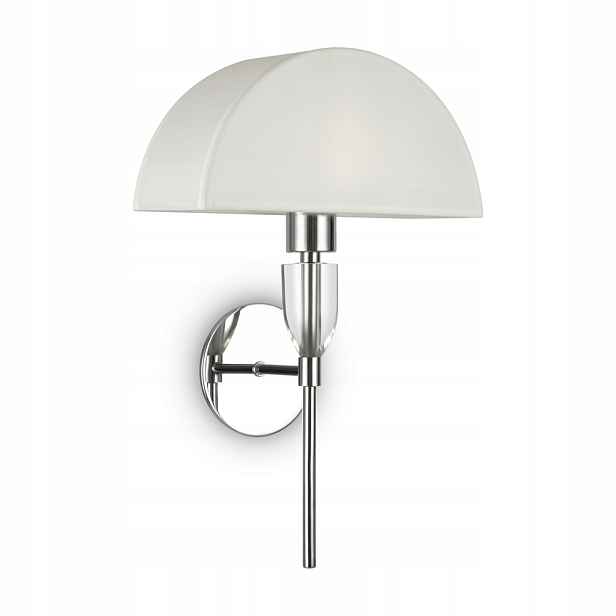 Nástěnná lampa chrom s bílým stínidlem do ložnice obývacího pokoje Maytoni