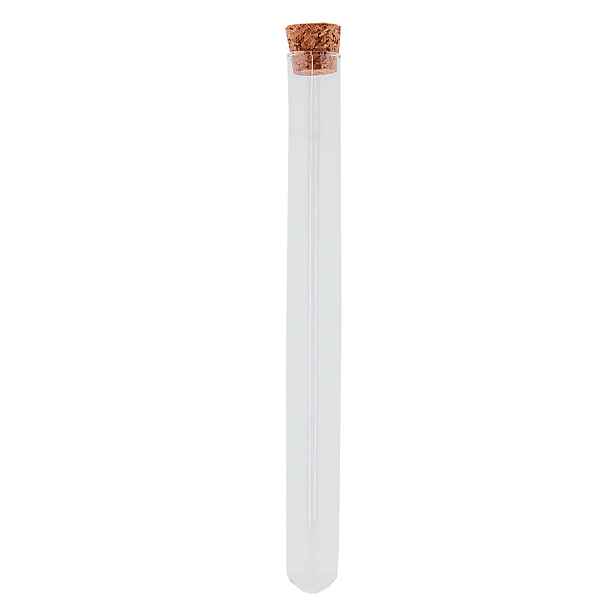 Skleněná dóza/ zkumavka s korkovým víčkem - Ø 1*15 cm / 15 ml Clayre & Eef