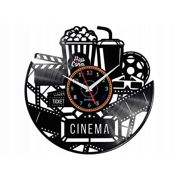 Kino Dárek Originální dekorace do domu Hodiny z vinylové desky