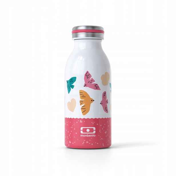 Nerezová dětská termoska Cooly Monbento Pink Birds