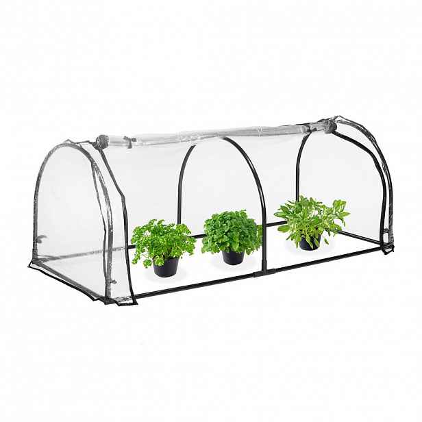 Relaxdays PAŘENIŠTĚ Transparentní Černé PVC 189 cm