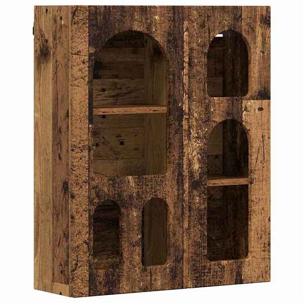 vidaXL Závěsná skříňka s policí ELST Staré dřevo 59 x 20 x 71,5 cm