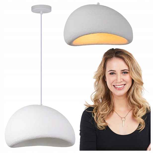Závěsná Lampa Nube Mrak 50 CM Bílá Struktura Plastová Hmota GX53