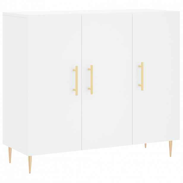 vidaXL Příborník bílý 90 x 34 x 80 cm kompozitní dřevo