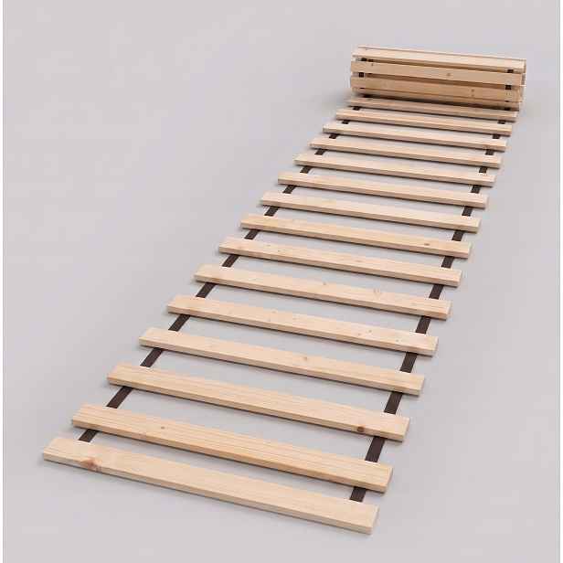 Dřevěný rošt 80x200 cm Rolovací základna pod Matrace Přírodní dřevo
